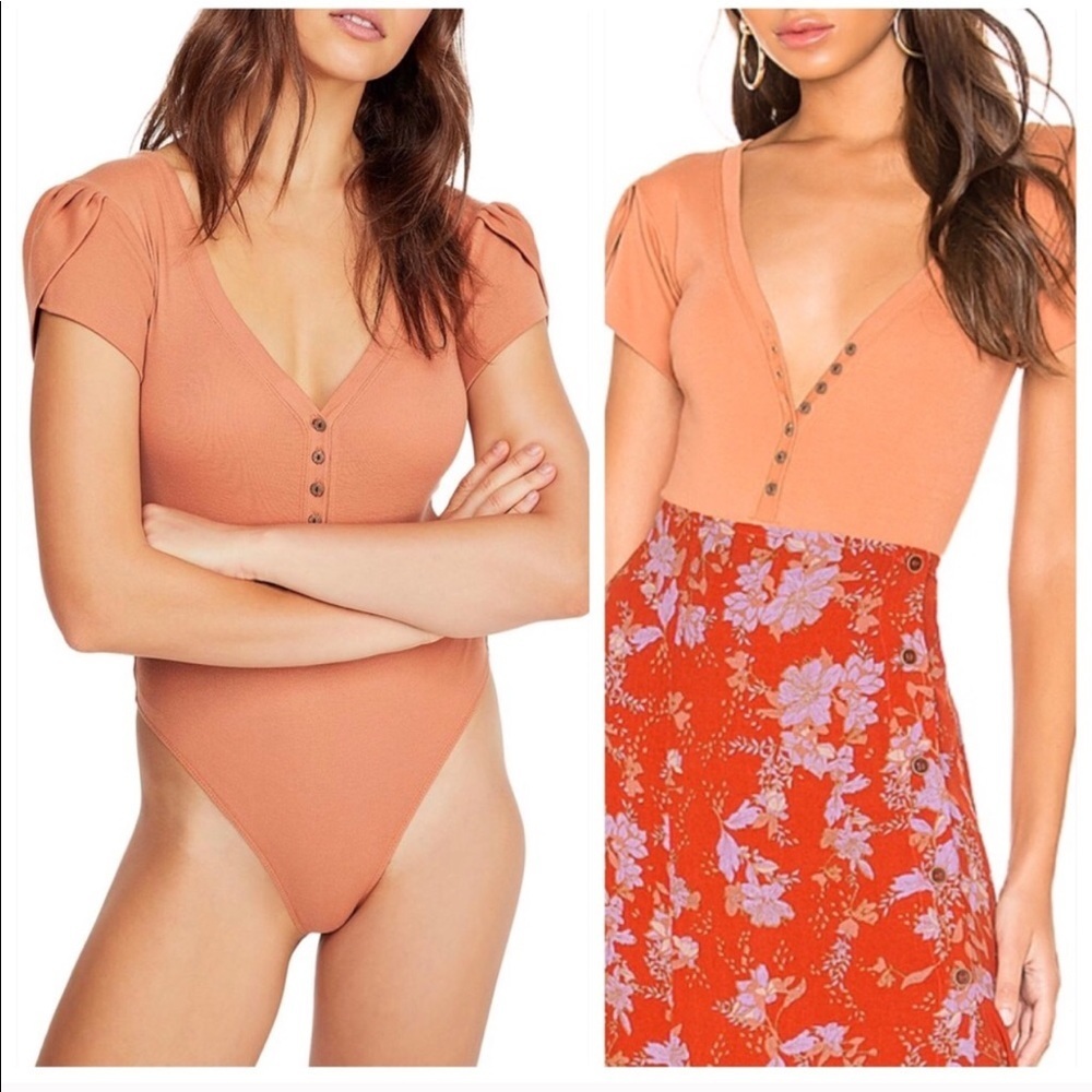 NWT Free People Mia Bodysuit-Santa Fe